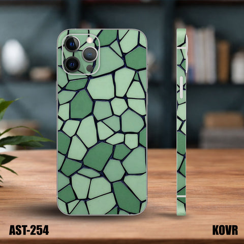AST-254- Green Marble Pattern Mobile Skin