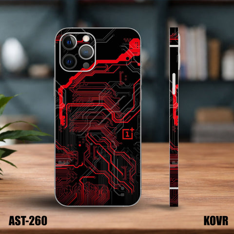 AST-260- Red Circut One+ Mobile Skin