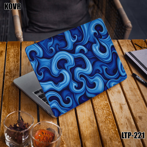 LTP-221- Blue Wavy Pattern Laptop Skin