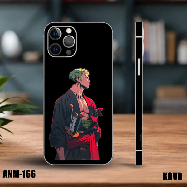 ANM-166- ZORO Aesthetic Black Mobile Skin