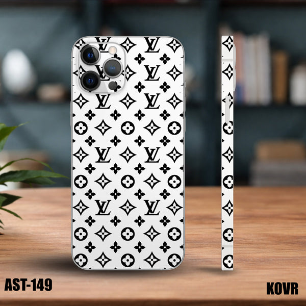 AST-149- Louis Vuitton Black and White Mobile Skin