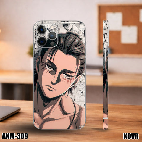 ANM-309- Eren Yeager Face Mobile Skin