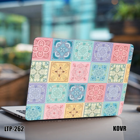 LTP-262- Vintage Pastel Tile Pattern Laptop Skin