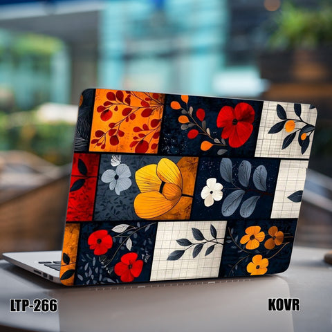 LTP-266-  Patchwork Floral Laptop Skin