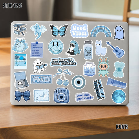 32 Cozy Blue Vibes Stickers Pack