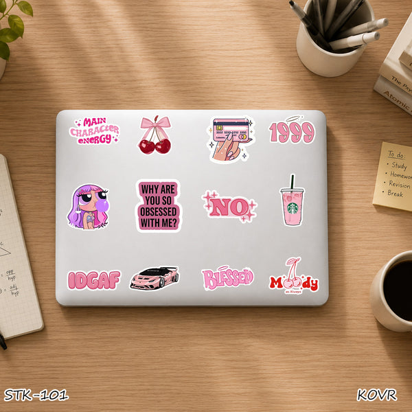 STK-101 - Main Character Energy Laptop Sticker Collection