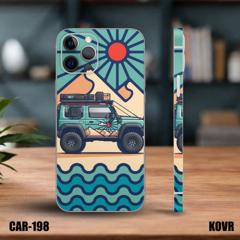 CAR-198- Suzuki Jimny Retro sunset Mobile Skin