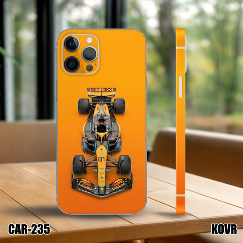 CAR-235- Orange F1 Car Mobile Skin