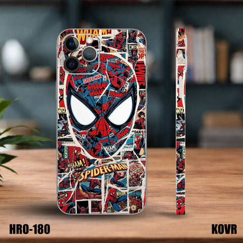 HRO-180- SpiderMan Face Collage Mobile Skin