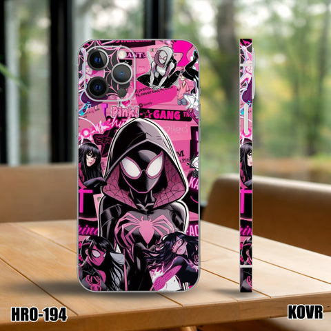 HRO-194- Spider Gwen Black & Pink Mobile Skin