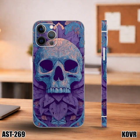 AST-269- Floral Skull Mobile Skin