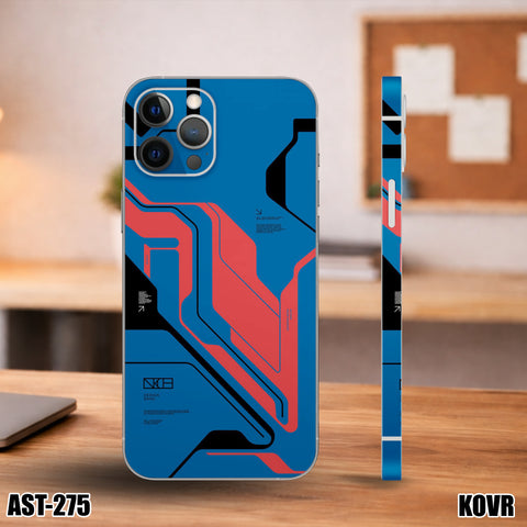AST-275- Blue & Red CyberPunk Mobile Skin