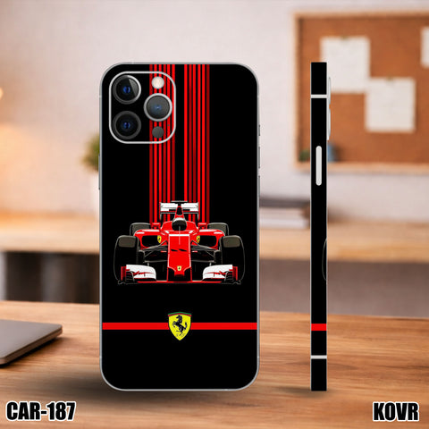 CAR-187- Red & Black F1 Mobile Skin