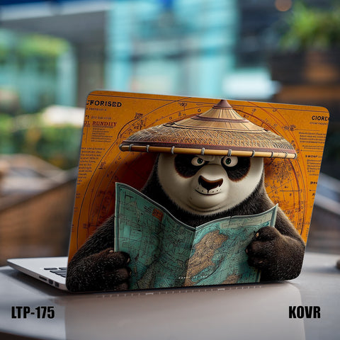 LTP-175- KangFu Panda Yellow Laptop Skin