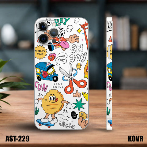 AST-229- Colorful Doodle Mobile Skin