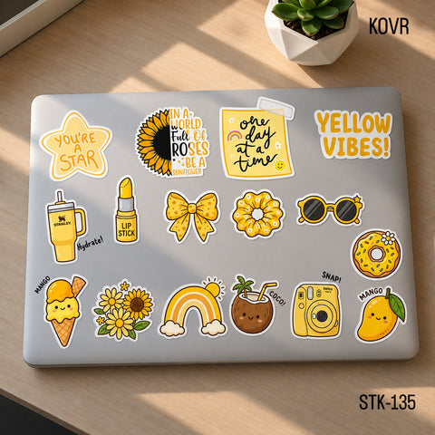 15 Yellow Vibes Sticker Pack