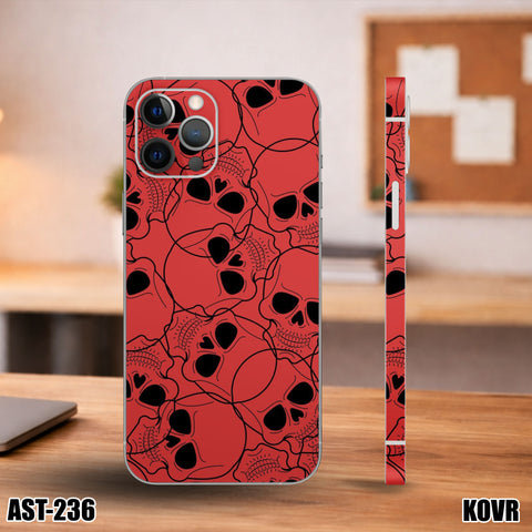 AST-236- Red & Black Skeleton Mobile Skin