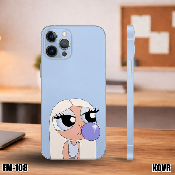 FM-108 -Boss Babe Blue Bubblegum Mobile Skin