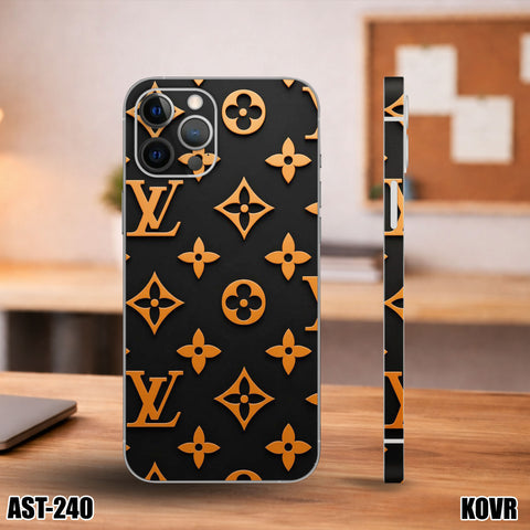 AST-240- LV Black & Orange Mobile Skin