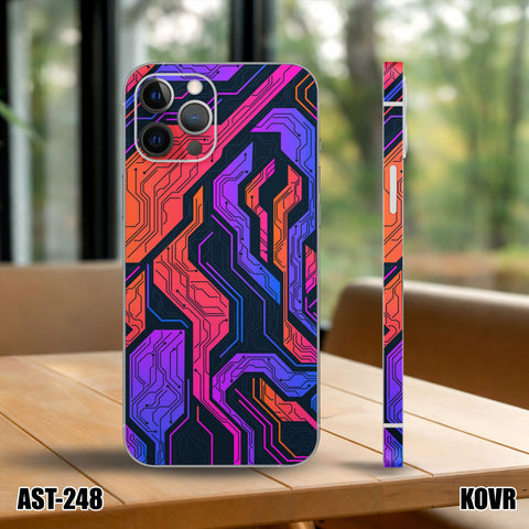AST-248- Cyberpunk Neon Pattern Mobile Skin
