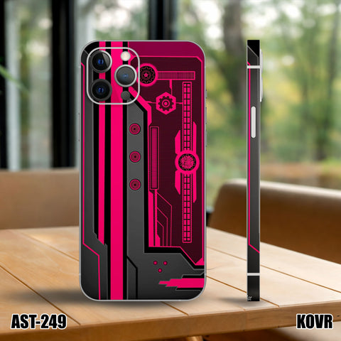 AST-249- CyberPunk Black & Red Mobile Skin