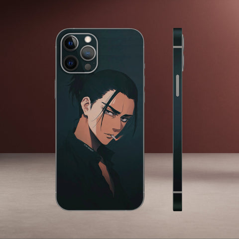 ANM-117- AOT Eren Yeager Mobile Skin – Dark Anime Style