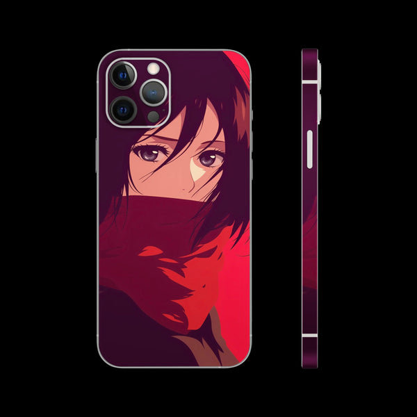 ANM-123- AOT Mikasa Vintage Mobile Skin