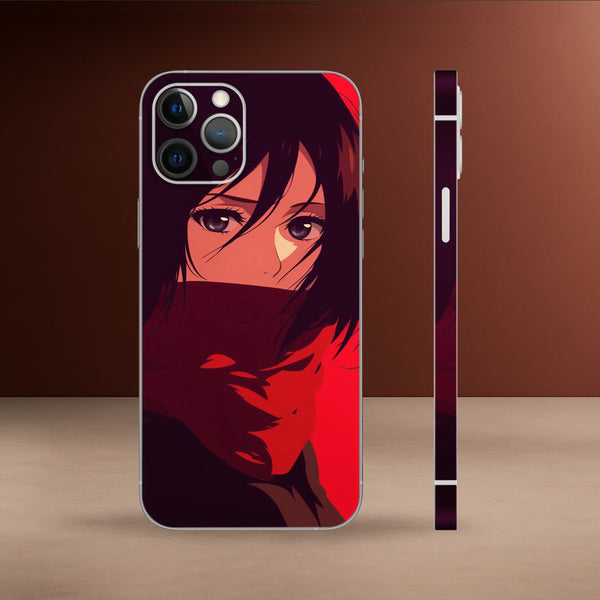 ANM-123- AOT Mikasa Vintage Mobile Skin