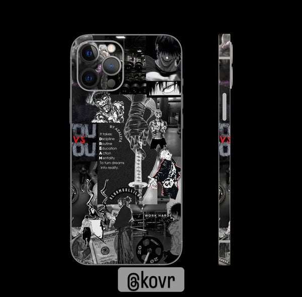 ANM-110-Blackout Anime Motivation Skin – Work Hard Edition