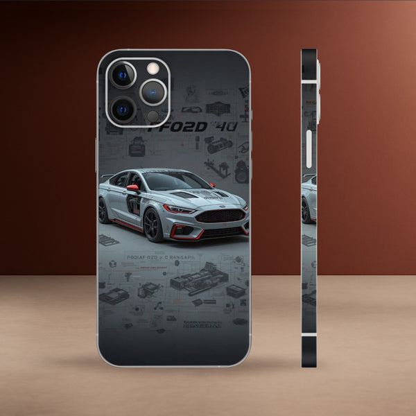 CAR-105- Turbo Racer Blueprint Phone Skin