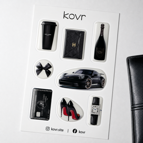 8 Luxury Lifestyle 3D Stickers-ST-102