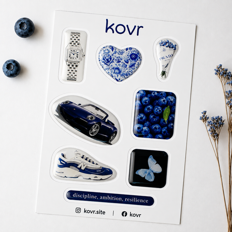 8 Blueberries 3D Stickers-ST-106