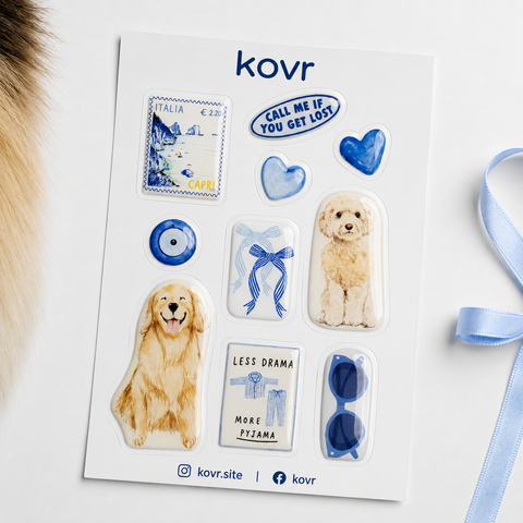 10 Cute Blue Vibes 3D Stickers-ST-110