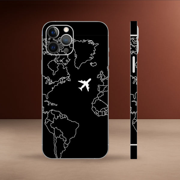 TRV-107- Black Map Mobile Skin