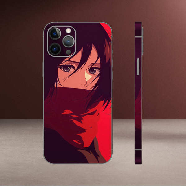 ANM-123- AOT Mikasa Vintage Mobile Skin